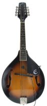 Contemporary mandolin by and labelled Epiphone, Model MM-20/AS ser. no. 20512004, with sunburst pear