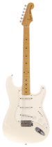 1982 Squier by Fender JV Stratocaster electric guitar, made in Japan; Body: Olympic white finish,