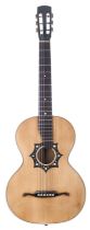 Early Czech guitar, made in Schoenbach, circa 1900; Back and sides: maple, various marks and wear,