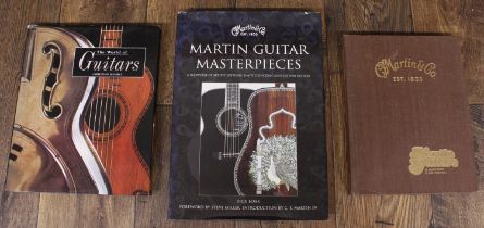Three guitar reference books to include Mike Longworth "Martin Guitars - a History", Dick Boak "