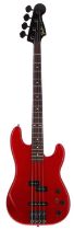 Fender Jazz Bass Special bass guitar, made in Japan (1984-1987); Body: candy apple red finish, minor