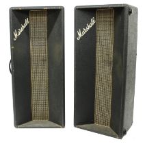 Adrian Utley - pair of Marshall V front twin speaker guitar amplifier speaker cabinets, made in