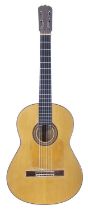 1959 José Ramirez Flamenco guitar, made by Felix Manzanero; Back and sides: cypress, light wear