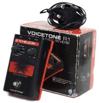 TC Helicon Voicetone R1 Vocal Tuned Reverb guitar pedal, boxed *Please note: Gardiner Houlgate do