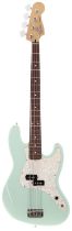 2002 Fender Mark Hoppus Signature Precision Bass guitar, made in Mexico; Body: surf blue finish,