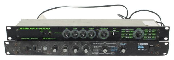 Boss RV-1000 Digital Reverb rack unit; together with a Zoom RFX-1000 Digital Reverb and multi-