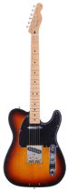 2002 Fender Deluxe Series Telecaster electric guitar, made in Mexico; Body: three-tone sunburst