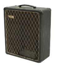 Adrian Utley - two Vox speaker cabinets, one enclosing damaged 12" speaker and missing top handle