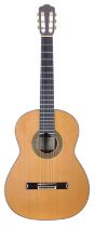 2017 Felipe Conde CE2 classical guitar, made in Spain; Back and sides: cocobolo; Top: natural cedar;