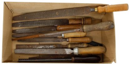 Tony Zemaitis - a selection of larger wooden handled rasp tools, used by Tony Zemaitis to craft many