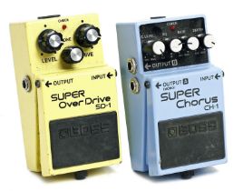 Boss SD-1 Super Overdrive guitar pedal; together with a Boss CH-1 Super Chorus guitar pedal (2) *