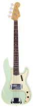 1990s Fender '62 Reissue Precision Bass guitar, made in Japan; Body: surf green finish, light