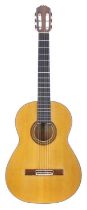 1964 Condé Hermanos Flamenco guitar; Back and sides: repaired hairline crack to treble waist, over-