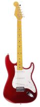 Ray Majors - S Type reverse headstock electric guitar comprising candy apple red finish body,