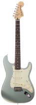 2016 Fender Deluxe Roadhouse Stratocaster electric guitar, made in Mexico; Body: Mystic Ice Blue