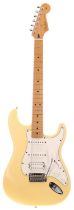 2018 Player Series HSS Stratocaster electric guitar; Body: Buttercream finish; Neck: maple;