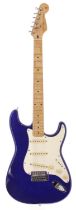 Ray Majors - S Type electric guitar comprising metallic purple finished body, maple board neck,