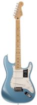 2021 Fender Player Series Stratocaster electric guitar, made in Mexico; Body: Tidepool finish; Neck: