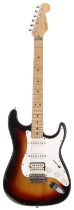 Heavily customised 1993 Fender Stratocaster electric guitar, made in USA; Body: probably not Fender,