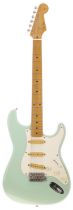 Fender Stratocaster '57 Reissue electric guitar, made in Japan (1991-1992); Body: surf green finish,