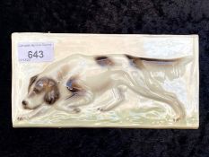 Goldscheider Ceramic Dog Plaque, Made in