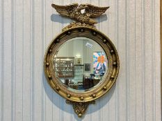 Gilt Empire Style Wall Mirror, eagle cre