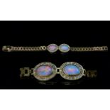 Ladies Attractive 9ct Gold Opal & Diamon