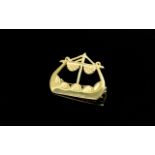 Ola Gorie - Signed 9ct Gold Brooch In th