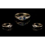 Antique Period 18ct Gold Sapphire and Di