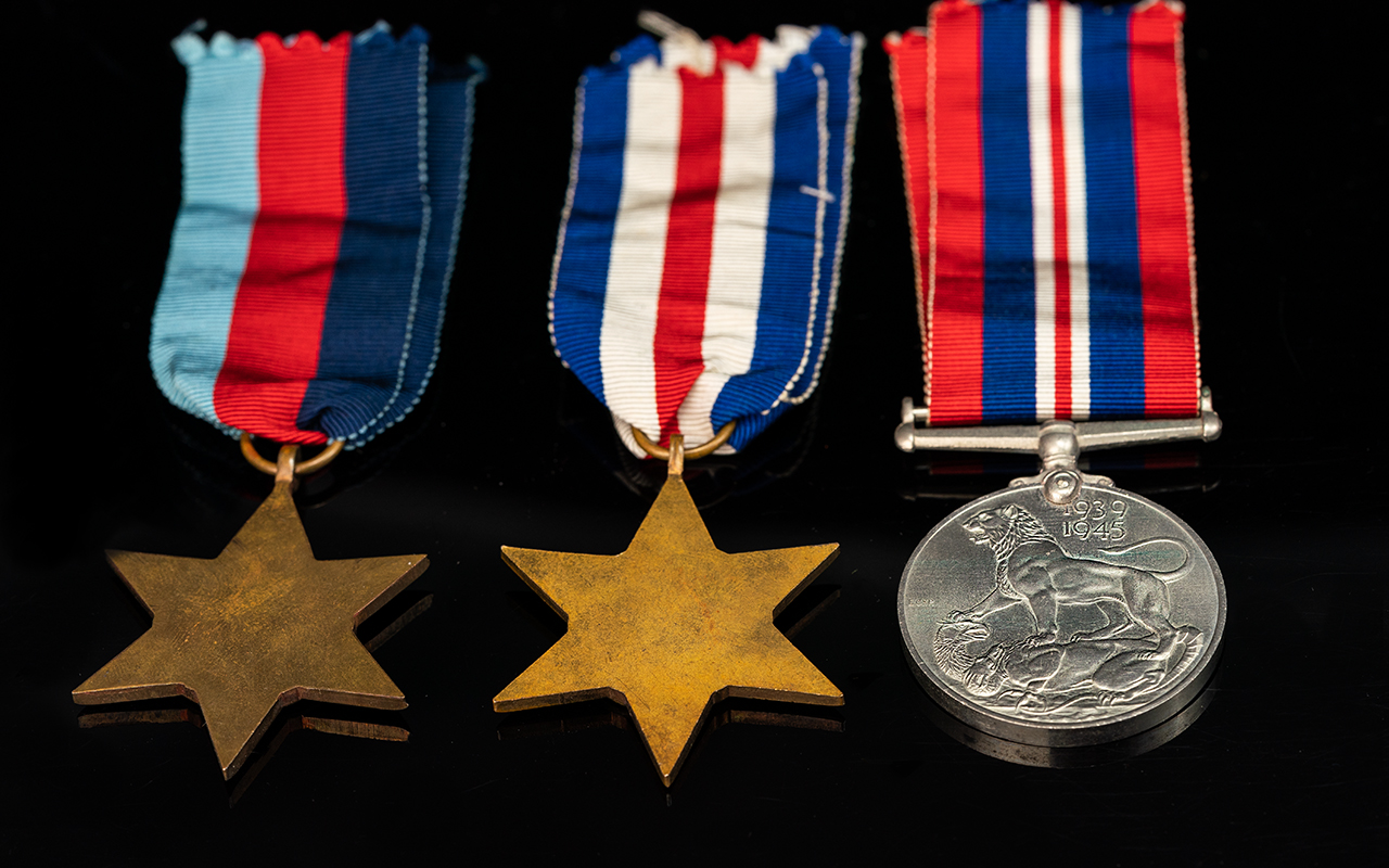 World War II Trio of Military Medals Awa - Image 2 of 5