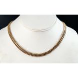 A Fine 9ct Gold Mesh Chain, intricate design and warm colour. Marked 9.375. Weight 11.2 grams.