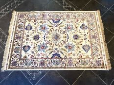 Ivory Ground Full Pile Kashmir Rug, all