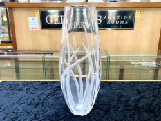 Large Stuart Crystal Glass Vase of conte