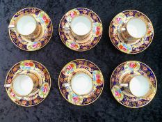 A Crown Staffordshire Set of 6 Coffee Cu