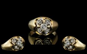 Ladies 14ct Gold 5 Stone Diamond Set Rin