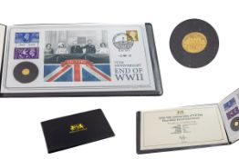 Harrington & Byrne 2020 75th Anniversary of VE Day Fine Gold Proof Coin Cover.