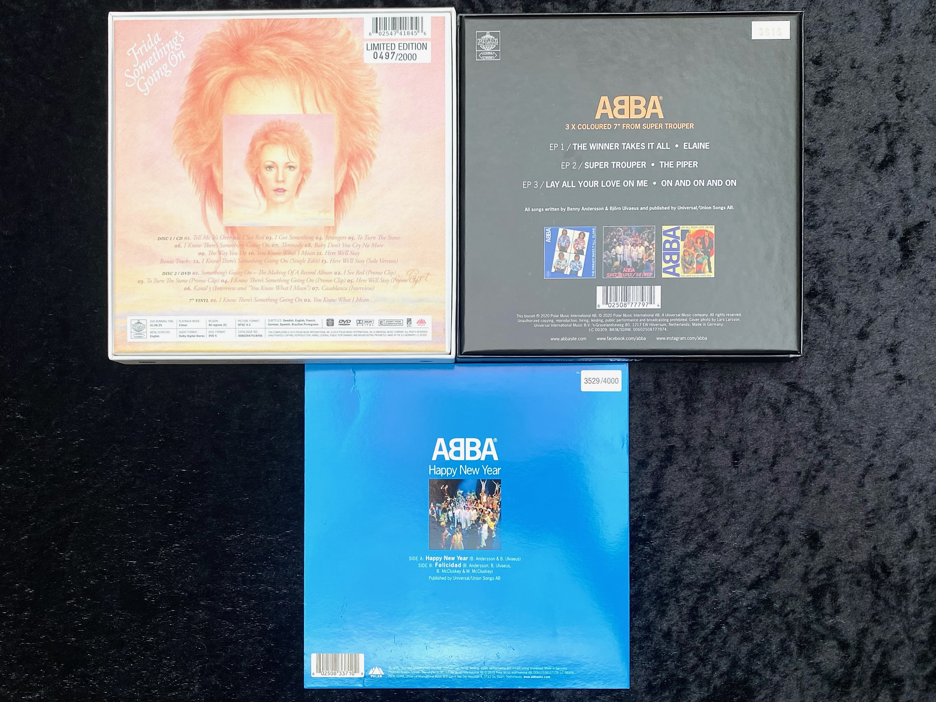ABBA Interest. Includes 1/ Super Trouper - The Singles 3 x Coloured 7 Inch Box Set. - Image 2 of 3