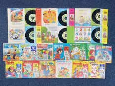 Collection of Childrens 'It's Fun to Read & Hear' Book & 45 rpm Recording Sets,