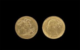 Queen Victoria 22ct Gold Young Head St.