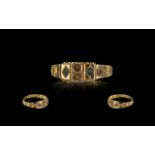 Antique Period 15ct Gold Sapphire Set Ring Excellent design.