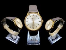 Gent's Everite 17 Jewel Manual Wind Wristwatch, silvered dial, baton numerals,