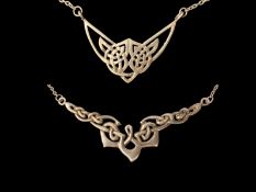 Two Silver Celtic Necklaces, both marked 925 for silver,