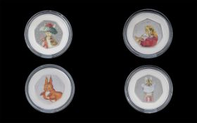 Royal Mint - Issue Celebrating Beatrix Potter and Her Little Tales - 4 Sterling Silver Proof Struck