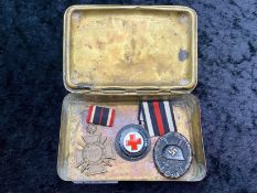 Small Mixed Military Lot To Include A German DRK Senior Helpers Service Badge,