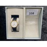 Longines Ladies Quartz Wrist Watch, champagne face with Roman numerals, Case No.