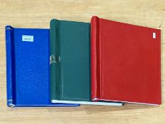 Stamp interest: Three springback stamp albums featuring GB and Oceana stamps.