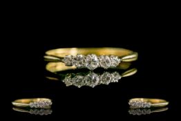 18ct Gold and Platinum Attractive 5 Stone Diamond Set Ring.