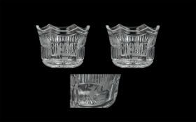 Four Waterford Lead Crystal Clear Glass Figures comprising of a Christmas Tree 18 cms in height,