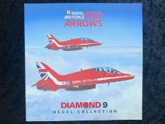 The Royal Air Force Red Arrows - Silver Plated Diamond 9 Medal Collection.