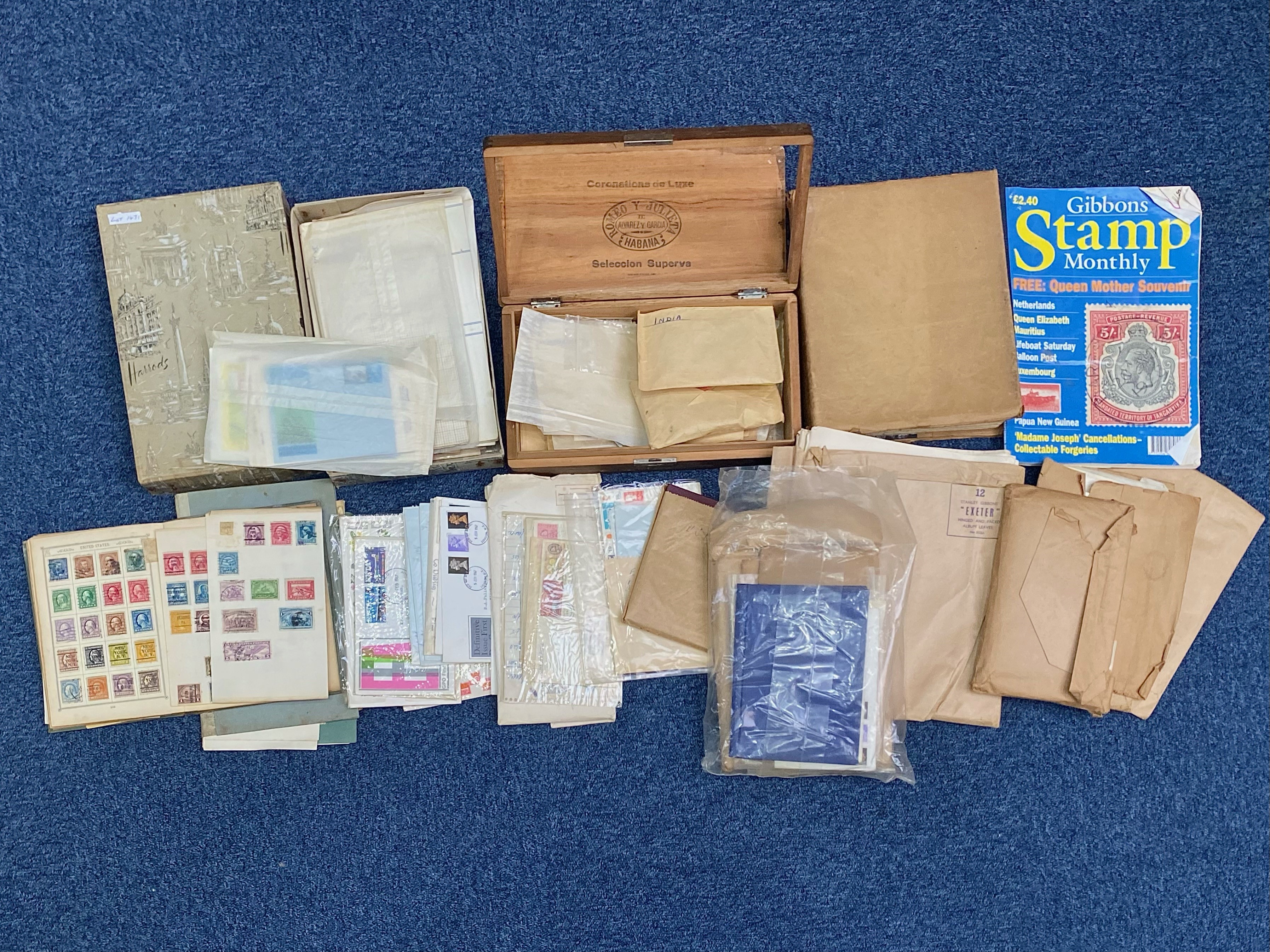 Box Containing a Quantity of Stamps & Related Ephemera,